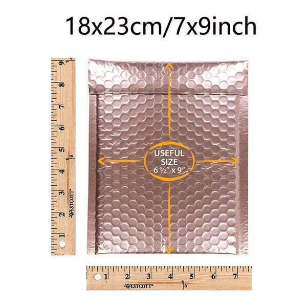 

7x9 inches pack of 25 rose gold colorful black red bubble mailers self seal waterproof cd padded envelopes gifts bag bbyusm