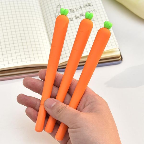 

300 pcs/lot creaive carrot roller ballpoint pen 0.5mm orange vegetable shape stationery christmas gift dhd2668