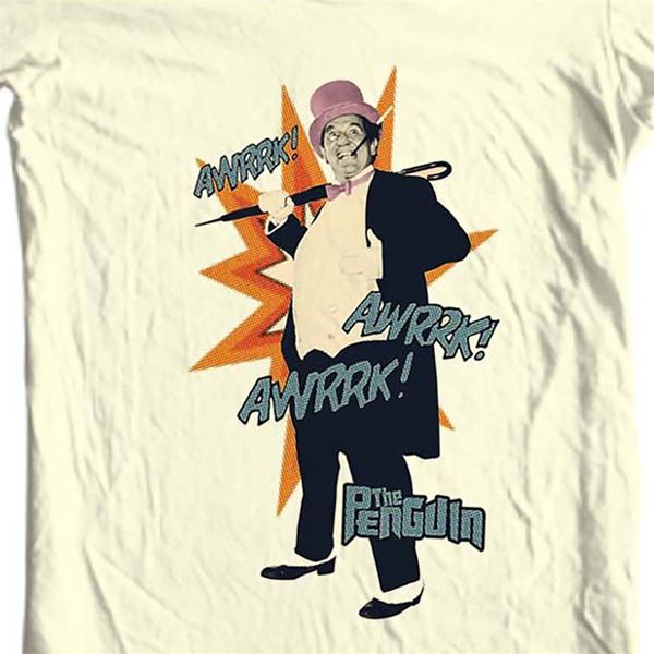 

the penguin t-shirt bat-man villain vintage tv show burgess meredith cotton tee shirt custom screen printed sport hooded sweatshirt hoodie