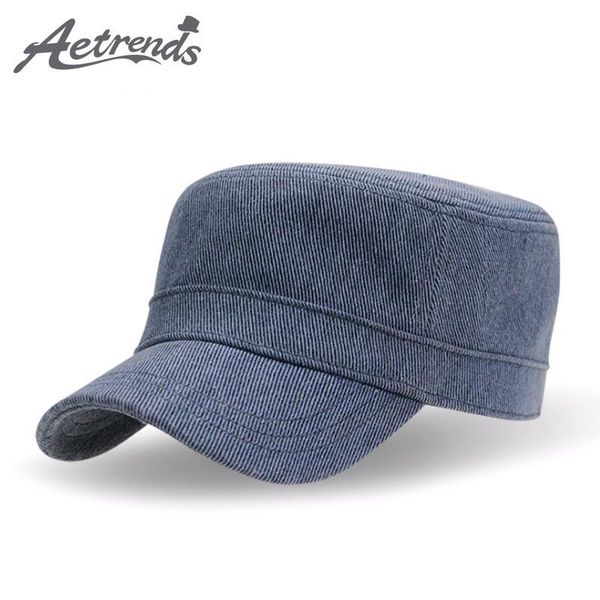 

wide brim hats [aetrends] retro cotton men's cap navy sailor captain hat z-3029, Blue;gray