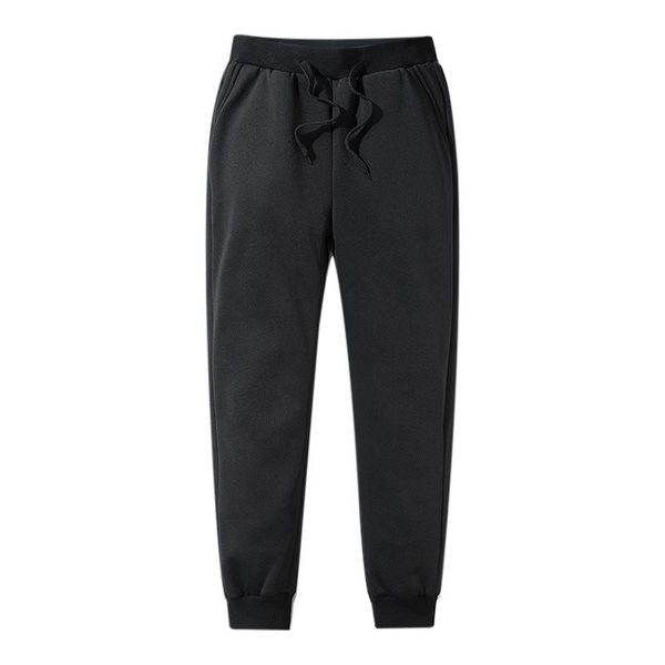 

30degc man thermals fleece trousers thickened fleece lined casual sports trousers winter autumn pants nyz shop, Black