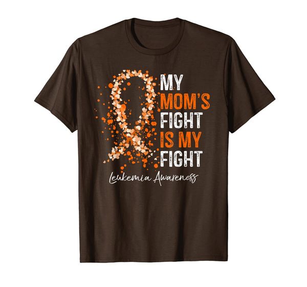 

my mom's fight is my fight - leukemia awareness gifts t-shirt, White;black