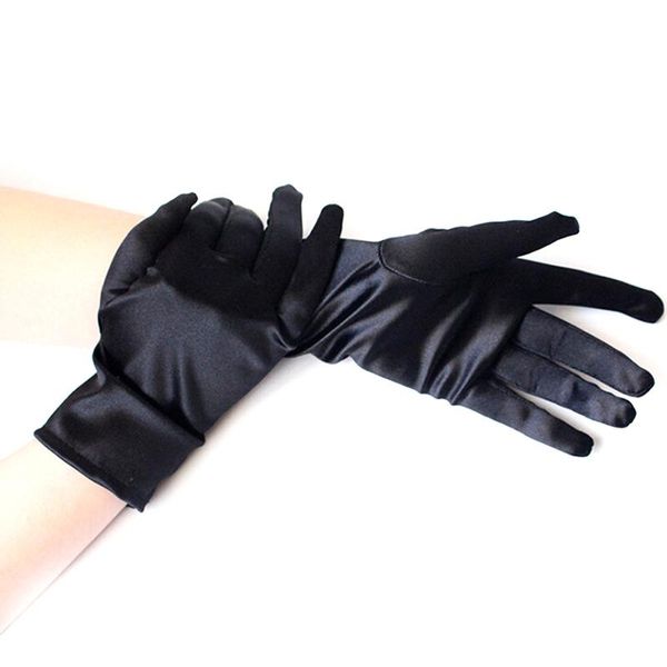 

halloween/christmas stretch short gloves wrist glove evening party fancy costume, Blue;gray