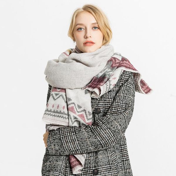 

new soft grey diamond thin scarf for autumn and winter 2020, Blue;gray