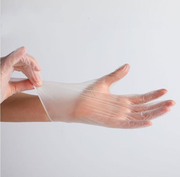 

white small pvc vinyl medium large plastic powder gloves disposable latex 100pcs/boxoutlet2l9a