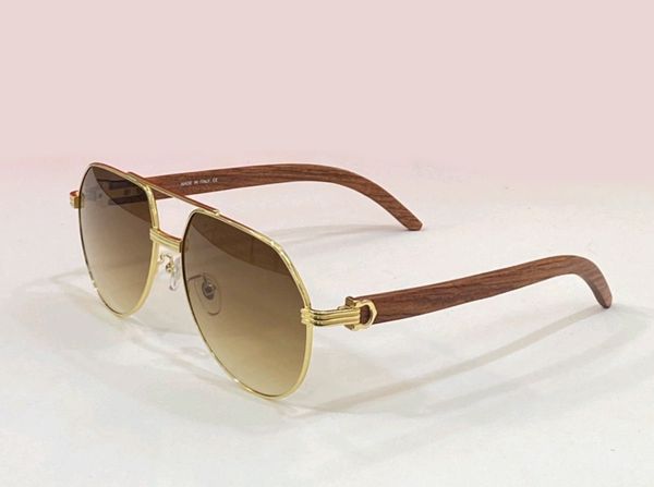 

gold wood pilot sunglasses for men brown gradient sun shades driving glasses occhiali da sole firmati uv400 protection eye wear summer 0272, White;black