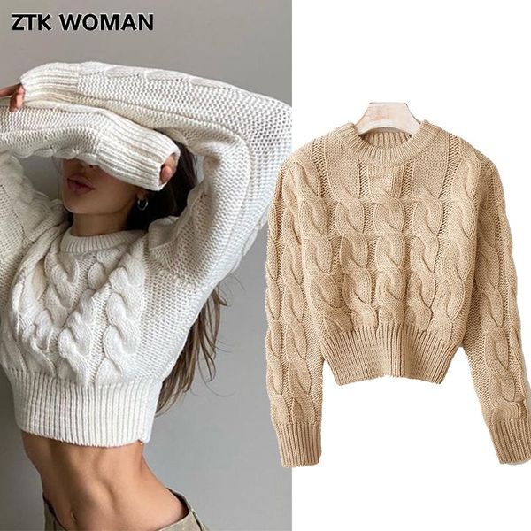 

ztk women winter sweater with o-neck solid long sleeve knitted pullover femme casual loose basic warm khaki warm autumn top, White;black