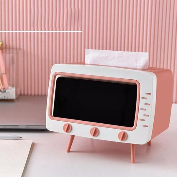 

mobile tv tissue napkin with paper holder dispenser storage phone organizer deskreative box case holder ggeec