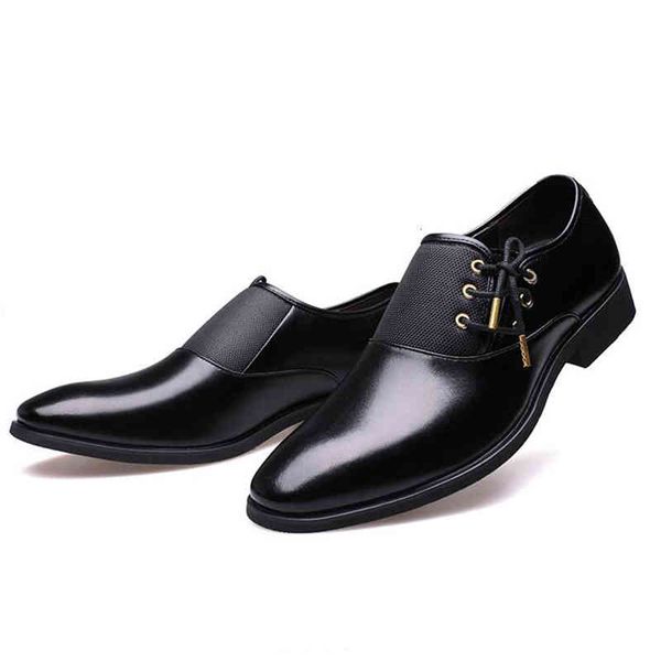 

business men's black shoes genuine leather wedding party men fashion dress work shoe big size