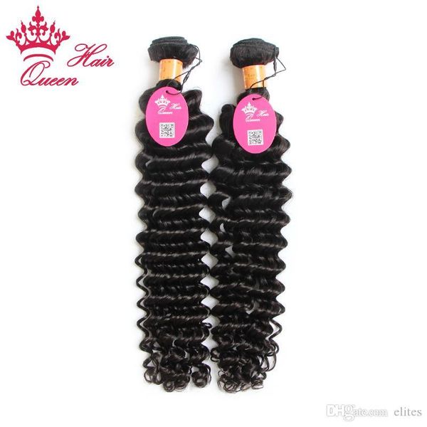 

queen hair indian culy virgin hair 8"- 28" indian deep wave human hair extension quality can be dyed dhl ing, Black