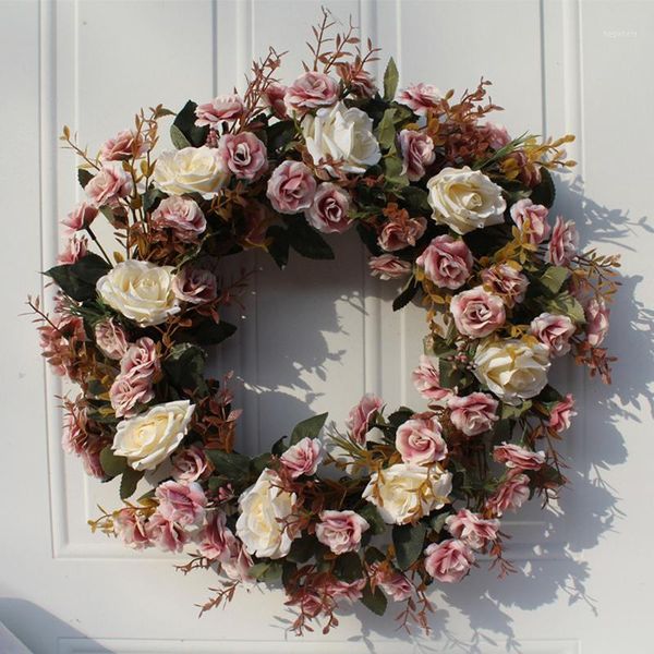 

50cm easter wreath handcrafted new year elegant holiday wreath door wall garland christmas decoration for home farmhouse1