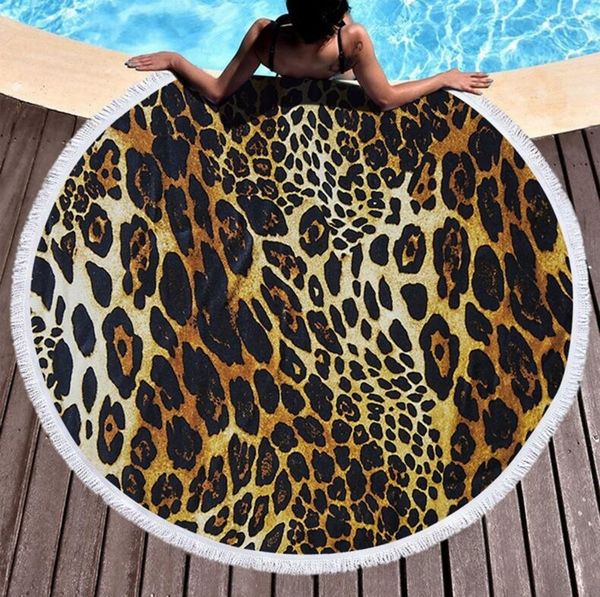 

round towel beach blanket tassel striped circle towels printed women shawl yoga mat picnic rugs 9 colors dhc259