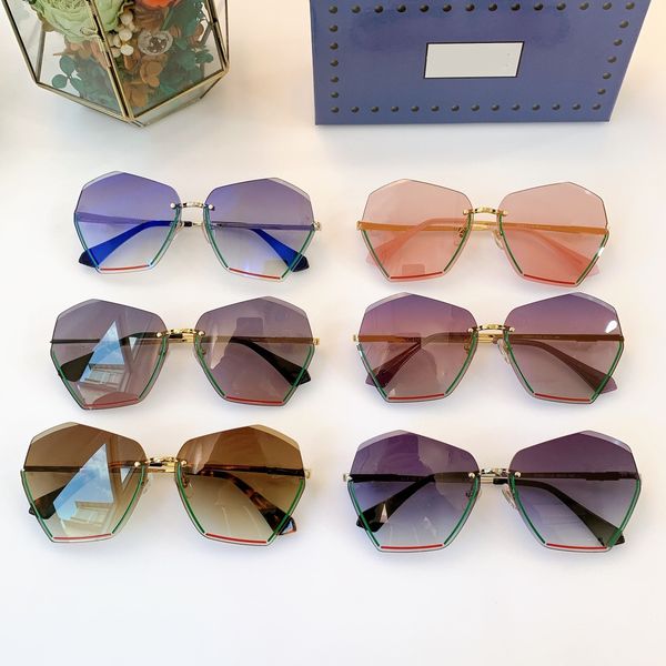 

2021 new fashion trend sunglasses with temperament, ladies' glasses, polygonal sunglasses 0591 size 65'13 '145