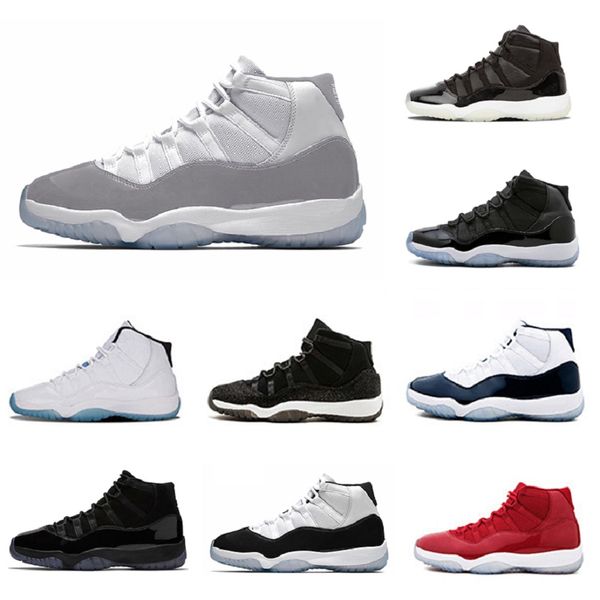 

2020 25th anniversary jumpman 11 basketball shoes legend blue concord high 45 space jam cap and gown mens 11s sports shoes sneakers