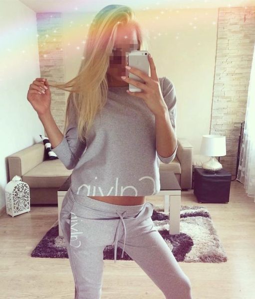 

new arrival women set tracksuit hoodies long sleeve sweatshirt pants sets wear casual suit 2pcs size 6-141, White;black