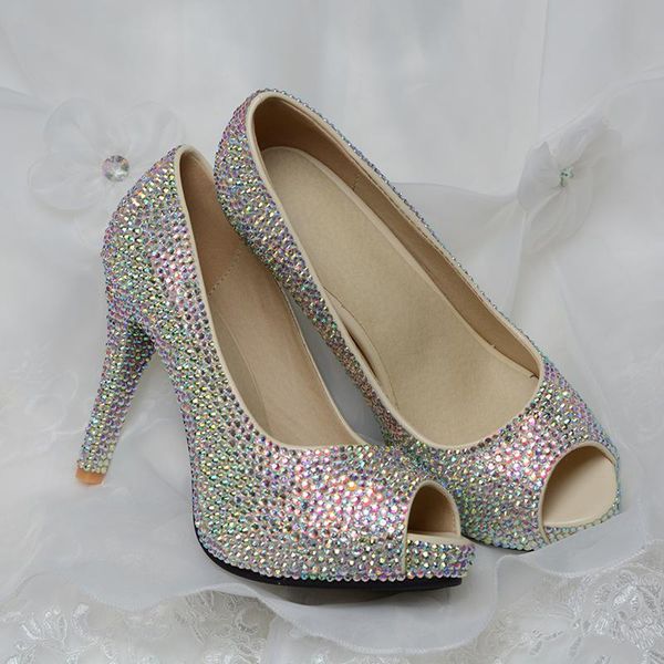 

crysals pumps high heel woman wedding shoes big size, Black