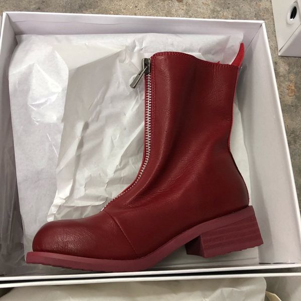 

with box 2021 new boots booties over the knee boots cowboy martin boot doc martens boots men doc martins, Black