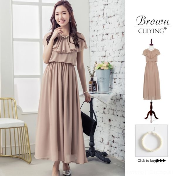 

jcc2i cuiying xia bohemian elegant and slim mingyuan women's with big cuiying chiffon swing xia mingyuan elegant and slim bohemian wome, Black;gray