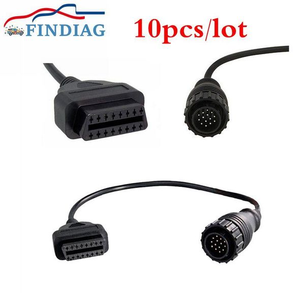 

10pcs / серия 14pin для 16pin адаптер для для sprinter obd2 круглый разъем obd интерфейс диагностические инструменты кабельный разъем