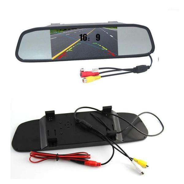 

car monitor 4.3" color tft led car rearview mirror 480*240 16:9 screen 12v for dvd rear view camera vcr1