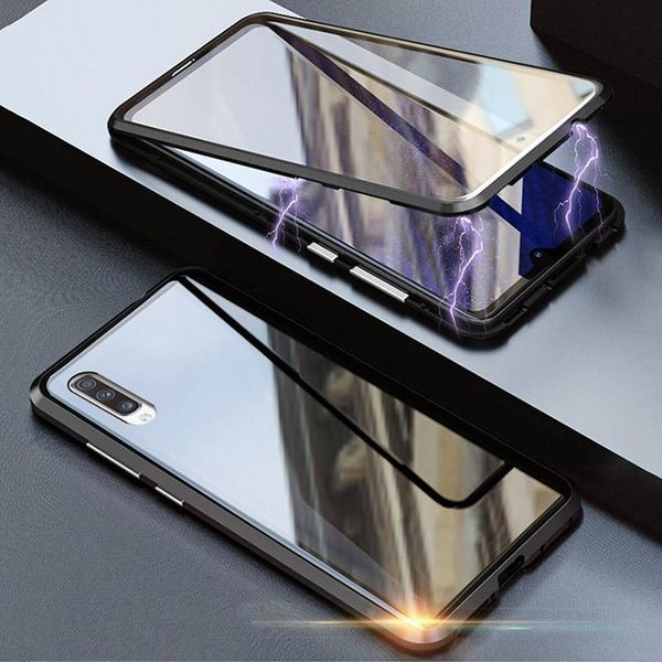 

magnetic case for samsung galaxy a40 a70 case shockproof bumper double side tempered glass metal cover for samsung a 40 70 h wmtpus