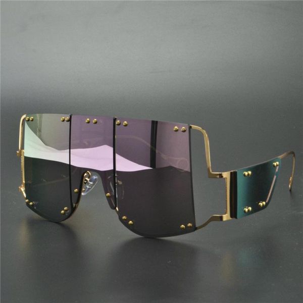 

sunglasses 2021 luxury square women vintage brand designe oversized sun glasses men female metal purple eyewear shade nx, White;black
