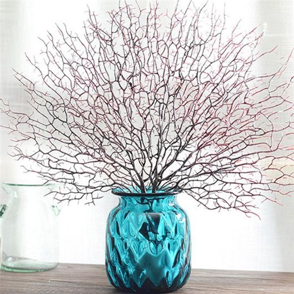 

decorative flowers & wreaths peacock coral branch artificial plants for wedding party supplies home fake garden plant decor1