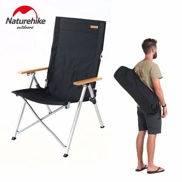 

naturehike outdoor 600d oxford stool folding deck chair armchair fishing chair bbq adjustable camping recliner support 140kg