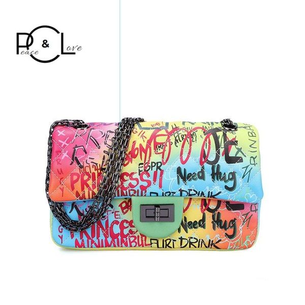 

amberler luxury designer pu leather women shoulder bag large capacity ladies chain printed crossbody bags fashion female handbag