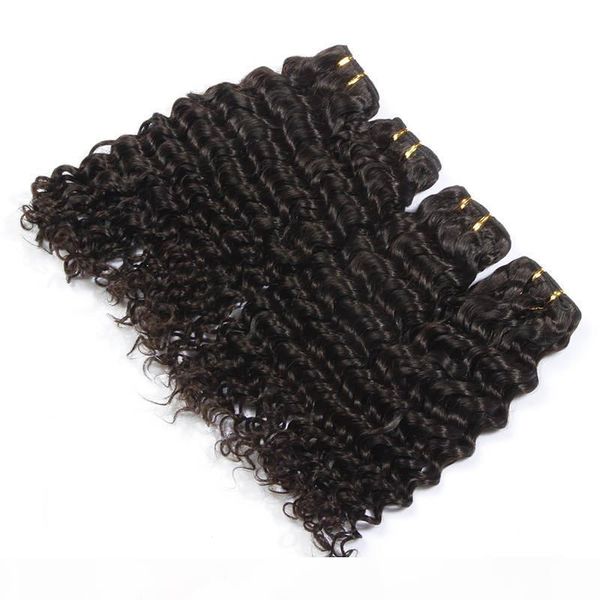 

romantic brazilian deep wave hair weaving 10-30 inhcs human hair extension 6a #1b off black color virgin hair weaving 100g 1pcs