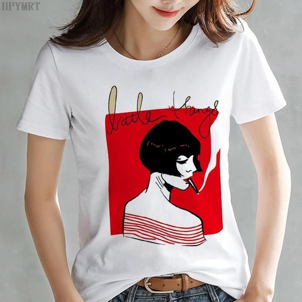 

vogue women's printing t-shirt summer harajuku large size female t shirt casual korean short-sleeved o-neck tshirt apparel, White