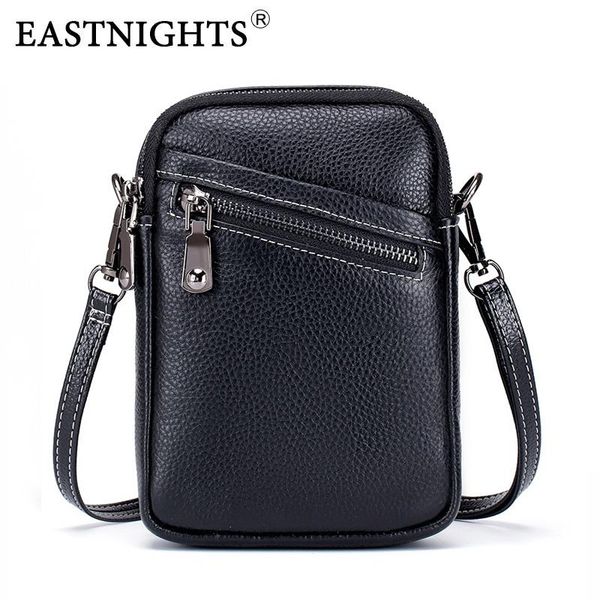 

eastnights small genuine leather crossbody purse women mobile phone bag zipper female shoulder bags