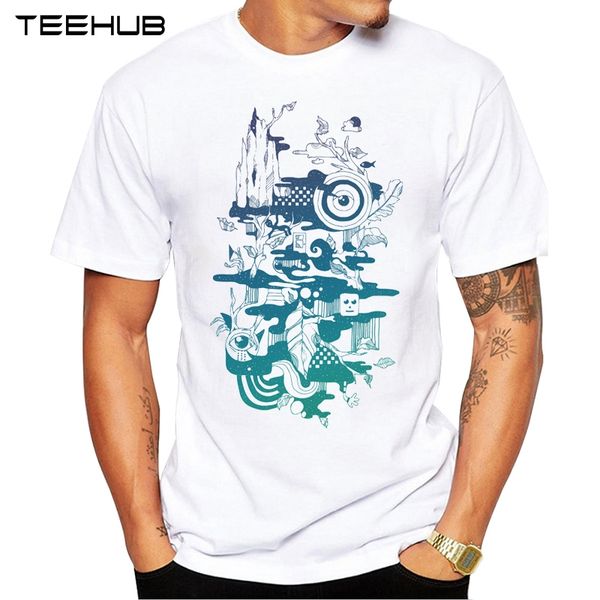 

teehub summer fashion abstract scape printed t-shirt short sleeve popular design novelty tee sport hooded sweatshirt hoodie