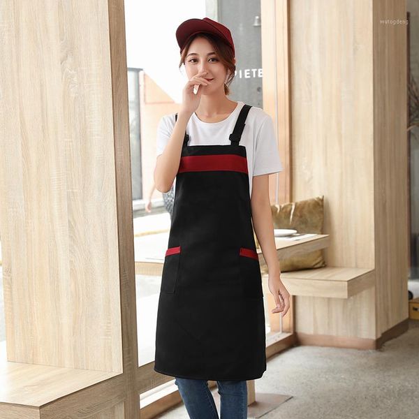 

waiter hanging neck full body apron custom restaurant fruit shop supermarket shop work apron female korean version1