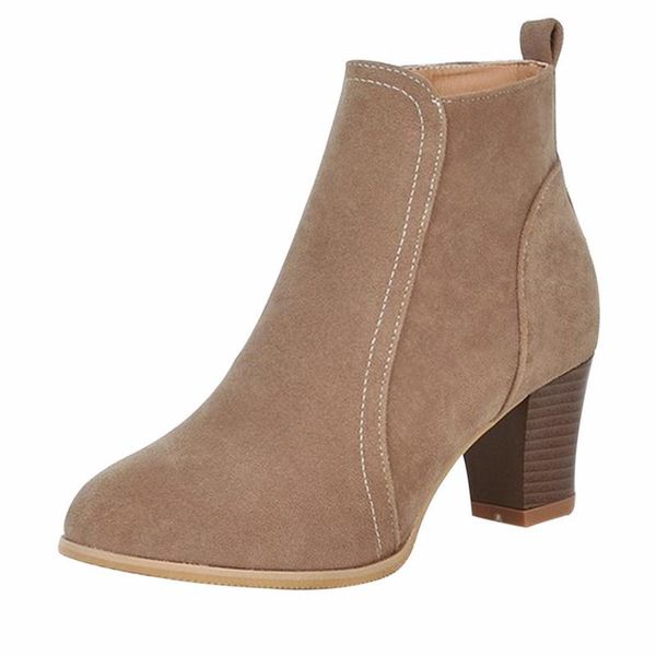

boots 2021 fashion high heel ladies shoes ankle for women, Black