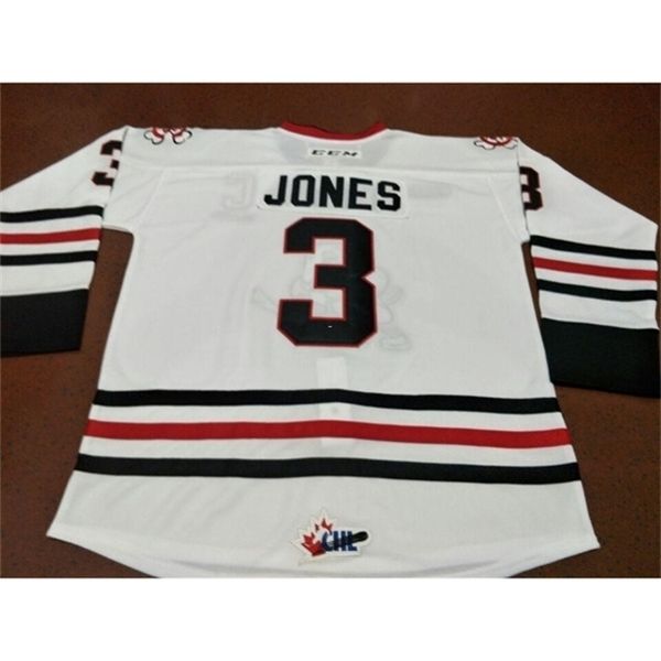 

real 121 real full embroidery 2016 customize niagara icedogs #3 ben jones 100% embroidery jersey or custom any name or number jersey, Black