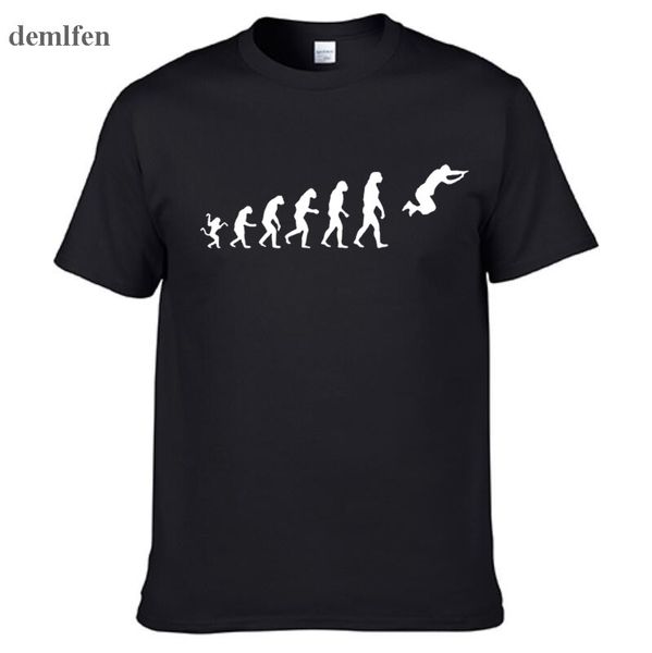 

novelty men's cotton the evolution of parkour jump short sleeve print cool s hoodie designers t shirts sweatshirt