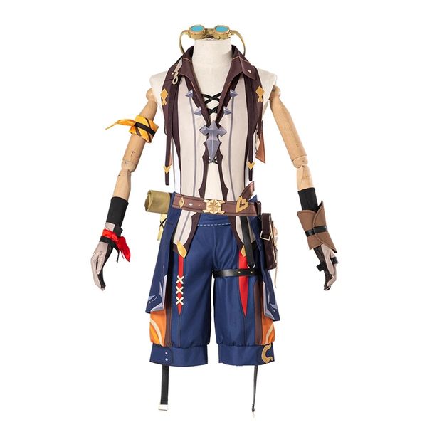 

anime costumes genshin impact bennett cosplay costume game clothing set men shorts accessories halloween costume, Black