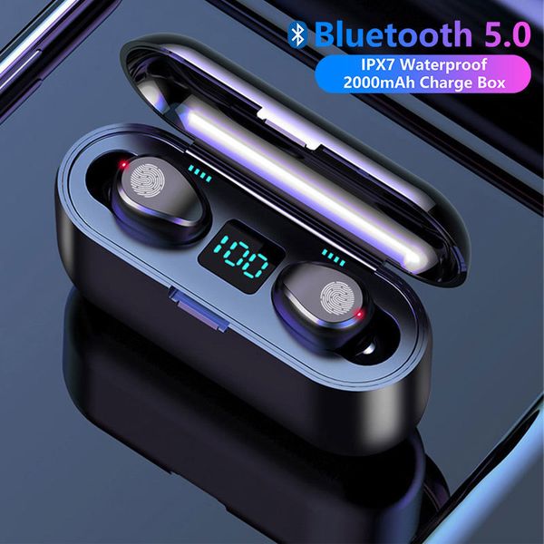 

wireless bluetooth headphone new tws hifi headset f9 mini in-ear sports earphone support ios/android business earpieces
