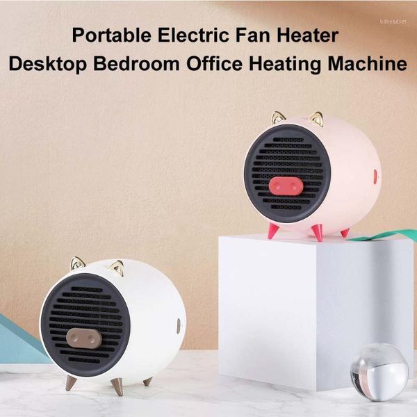 

500w mini heater portable electric fan automatic heater deskheating stove warmer machine home office lovely shape low noise1