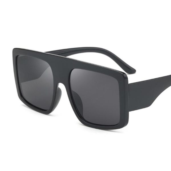 

sunglasses est design oversized women vintage luxury large flat sun glasses for female gradient mirror square oculos, White;black