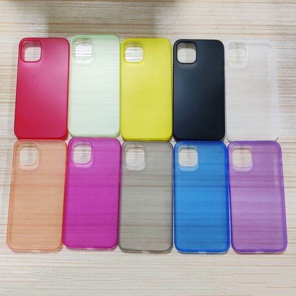 

0.33mm clear ultrathin matte pc case cover for iphone 12 pro max iphone 12 candy color phone cases