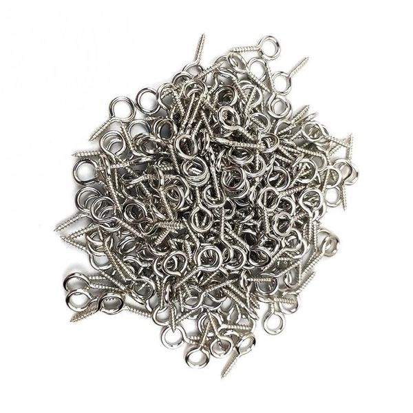 

retail 100pcs small tiny mini eye pins eyelet connector screw loops for pendants of 8mm x 4 mm metal eyepins hooks wmthgw