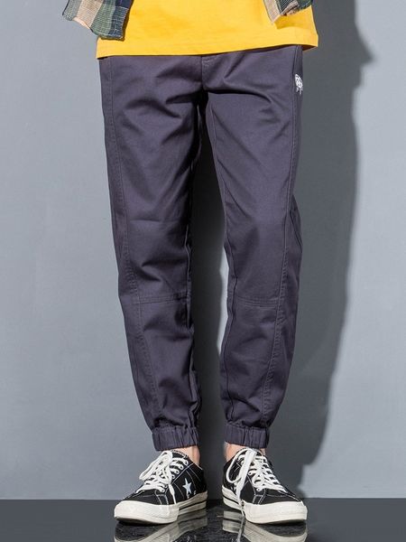 

dpwak autumn changshu small leg solid color korean men's casual pure pants pants cotton work wear casual men's t4cu5, Blue