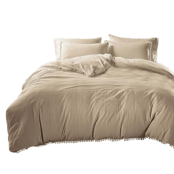 

bedding sets 3-piece set washed ball duvet cover quilt 3pcs comfortable and skin-friendly 269.24 x 228.6 cm winter warm pillowcase