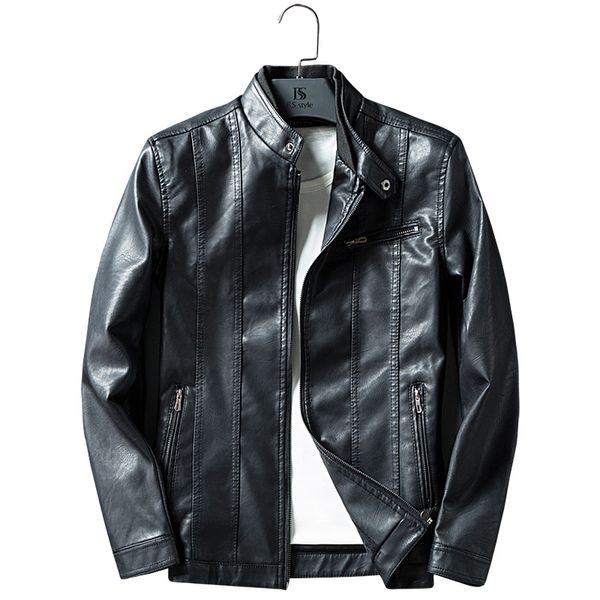 

2021 men's coat fit fine suede jacket fall from plutonium male leather bomber jackets outerwear spring new k201 geh5, Black