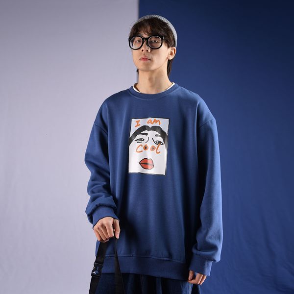 

2021 new privathinker "i am cool" graphic funny hoodies oversized casual pullover sweatshirt men kpop streetwear wfaw, Black