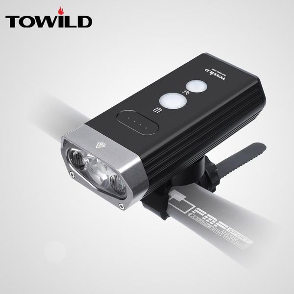 

towild professional 1800 lumens bicycle light power bank waterproof usb rechargeable bike light bike accessories