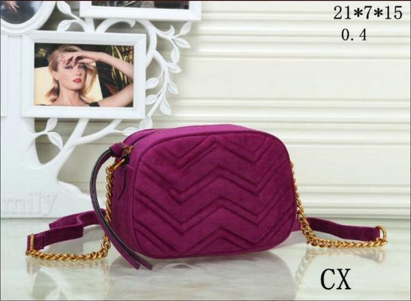 

2021 new marmont velvet bags handbags women shoulder bag handbags purses chain fashion crossbody bag