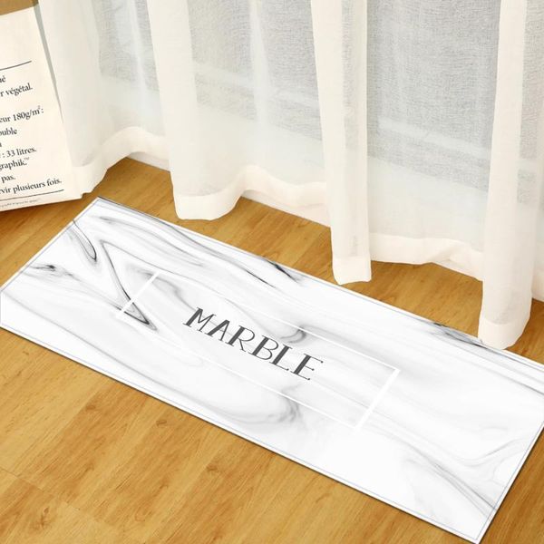 

cushion/decorative pillow kitchen mat entrance doormat bedroom hallway floor decoration carpet bathroom non-slip 3d marble pattern home long